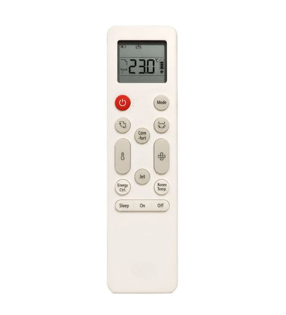 White AC remote control model 356A for LG air conditioner, ergonomic design, long range operation