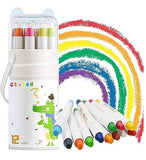 Wax 12 pieces Crayons Colour Set (Multicolor)