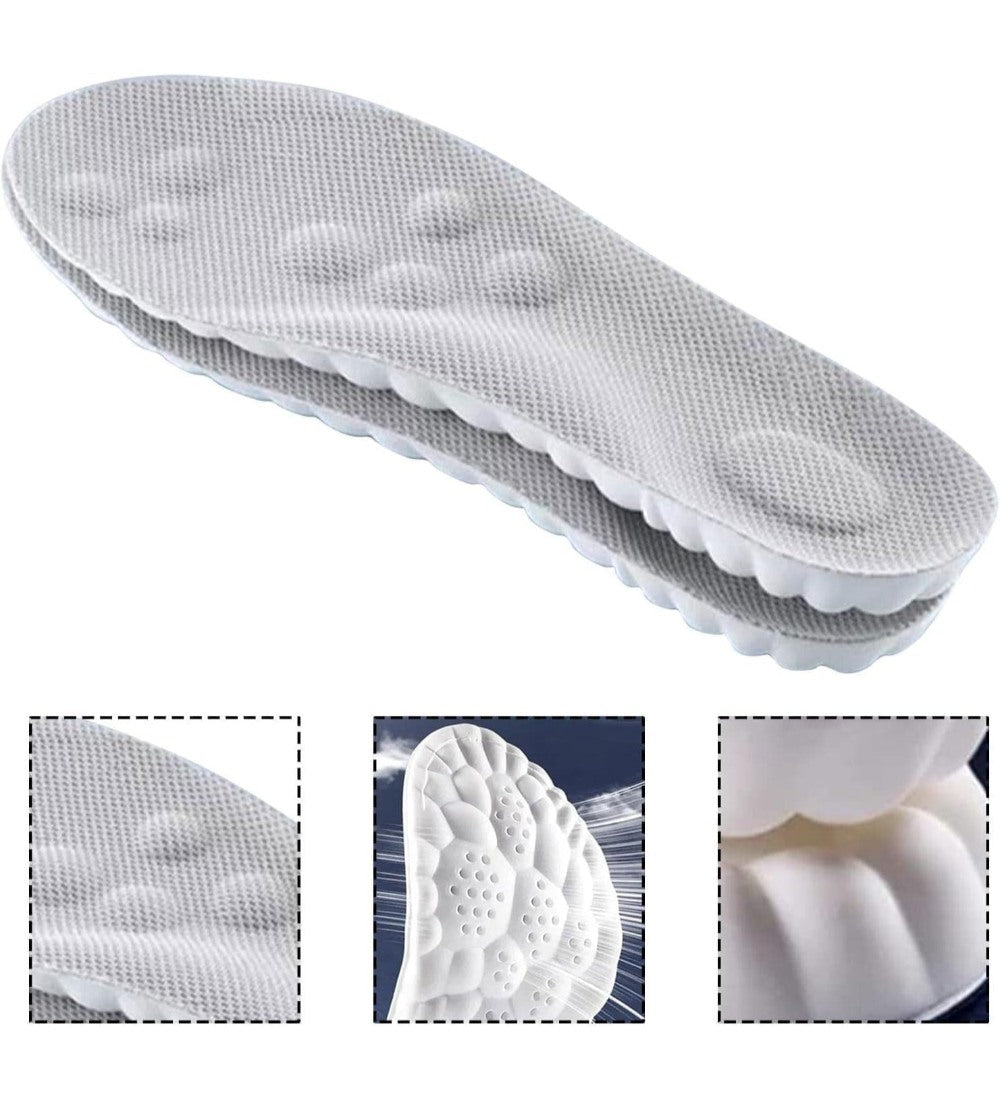 Grey orthopedic memory foam shoe insole providing soft cushioning and customizable support for daily foot comfort