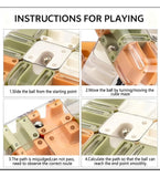 Multicolor plastic rolling cube maze toy for improving focus, logic, and fine motor skills