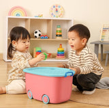 Plastic 45 L Rolling Toy Storage Box� (Multicolor)