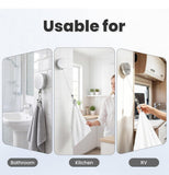 Silver stainless steel retractable dish towel holder clips for kitchen or bathroom use