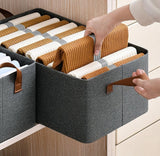 Grey nylon and stainless steel wardrobe organizer for clothes storage, supporting up to 15 kg