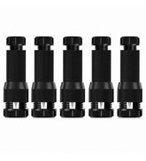 Metal-Plastic Low Voltage Wire Connector 5 Pieces Set (Black)