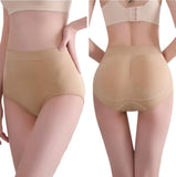Nylon-Cotton Blend Women's Paded Panty Free Size (Beige-Black)