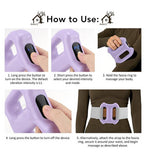 Blue plastic fascial ring massager for deep tissue vibration massage, suitable for full body use