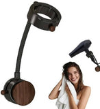 Wood-Plastic Hair Dryer Holder (Black)
