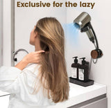 Wood-Plastic Hair Dryer Holder (Black)