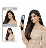 Black stainless steel cordless 2-in-1 hair trimmer and split end remover for professional at-home hair care