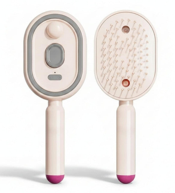 Multicolor plastic handheld steam hair brush comb for detangling and gentle daily grooming