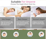 White-grey orthopedic memory foam pillow providing therapeutic support for neck and shoulder alignment