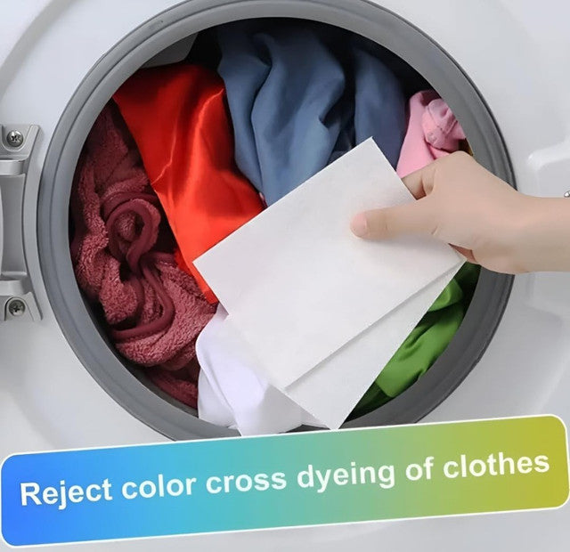 White polyester synthetic fiber color absorber sheets for laundry to prevent dye bleeding and color transfer