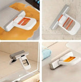 White and orange mini sponge mop squeegee for multi-surface wet and dry cleaning, ideal for small spaces