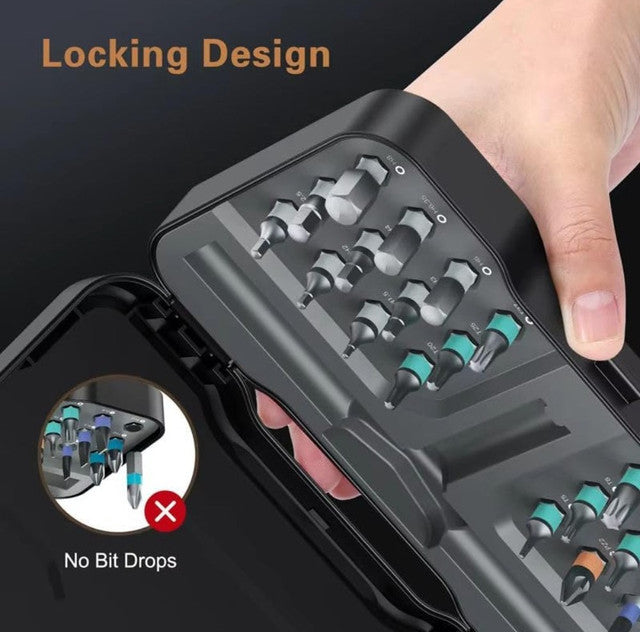 Multicolor 24-in-1 alloy steel screwdriver set with magnetic function for electronics repair