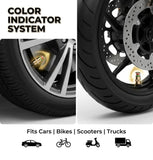 Brass Air Pressure Alert Valve Cap (Multicolor)