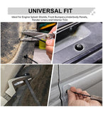 Black nylon t-style cable tie buckle set, 150 pieces, for universal cable and wire management