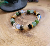 Multicolor crystal beaded bracelet for men and women, designed for everyday elegance and emotional balance