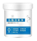 White active oxygen foam cleaner liquid for multipurpose bathroom cleaning of toilets, drains, and washbasins