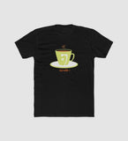 Men's Polyester Printed Round Neck Short Sleeve T-Shirt (Black)