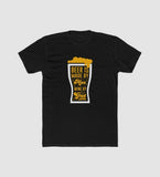 Men's Polyester Printed Round Neck Short Sleeve T-Shirt (Black)