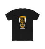 Men's Polyester Printed Round Neck Short Sleeve T-Shirt (Black)