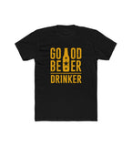 Men's Polyester Printed Round Neck Short Sleeve T-Shirt (Black)