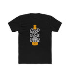 Men's Polyester Printed Round Neck Short Sleeve T-Shirt (Black)