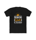 Men's Polyester Printed Round Neck Short Sleeve T-Shirt (Black)