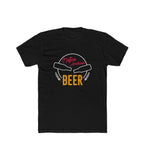 Men's Polyester Printed Round Neck Short Sleeve T-Shirt (Black)