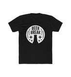 Men's Polyester Printed Round Neck Short Sleeve T-Shirt (Black)