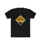 Men's Polyester Printed Round Neck Short Sleeve T-Shirt (Black)