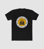 Men's Polyester Printed Round Neck Short Sleeve T-Shirt (Black)