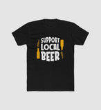 Men's Polyester Printed Round Neck Short Sleeve T-Shirt (Black)