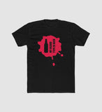 Men's Polyester Printed Round Neck Short Sleeve T-Shirt (Black)