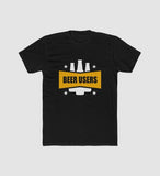 Men's Polyester Printed Round Neck Short Sleeve T-Shirt (Black)