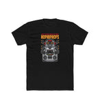 Men's Polyester Printed Round Neck Short Sleeve T-Shirt (Black)