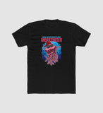 Men's Polyester Printed Round Neck Short Sleeve T-Shirt (Black)