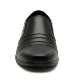 Men's Synthetic Leather Solid Slip-On Formal Shoes (Black)