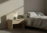 Plastic Cylindrical Minimalistic Table Lamp (White-Pastel Green)