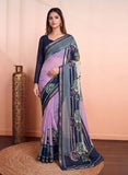 Women's Marshmallow Cotton Floral Printed Saree With Unstitched Blouse - 5.5 Mtr (Multicolor)