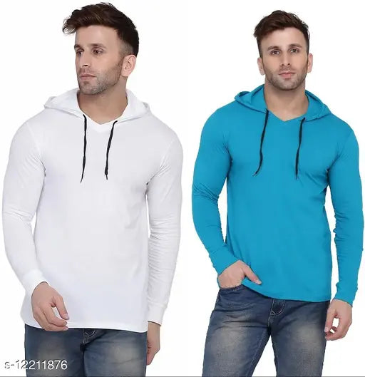 Multicolor cotton blend full sleeve t-shirt, vibrant design for men or women in short sleeves, made in India