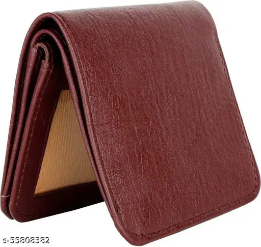 Indian-origin faux leather wallet, 5 compartments, solid design for men by SOLOWAY