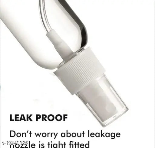 White refillable Aura spray bottles, leak-proof plastic water sprays, pack of 2