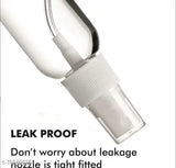 White refillable Aura spray bottles, leak-proof plastic water sprays, pack of 2