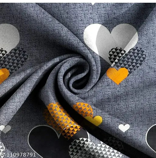 King size cotton 3D bedsheets set (2 for double bed), superfine quality with 4 pillow covers, ideal for adults. Made in India