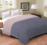 Microfiber solid double comforter for AC room, mild winter - perfect for daily use in free size (90 x 100 in), made in India