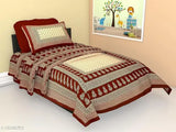 JT2 single bedsheet with 2 pillow covers, cotton-rich Indian home linen for sleep essentials