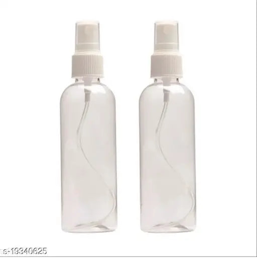 White refillable Aura spray bottles, leak-proof and BIS/ISI certified, pack of 2 from India