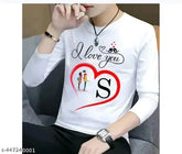 S Name printed polyester long sleeves t-shirt for men with 'I Love You' design, made in India