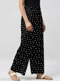 Black cotton printed pyjamas, heart design for women's bedtime comfort